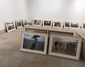 Frames laying on the ground before installation